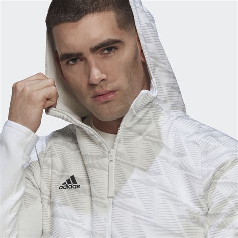 adidas zip hoodie weiß|adidas zip hoodie men grey.